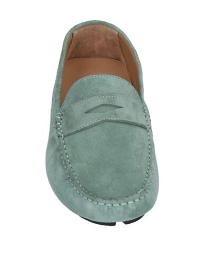 Shop Boemos Man Loafers Light Green Size 9 Soft Leather