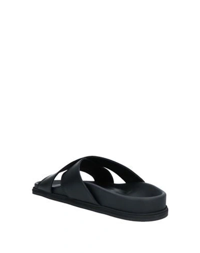Shop Emporio Armani Man Sandals Black Size 7 Calfskin