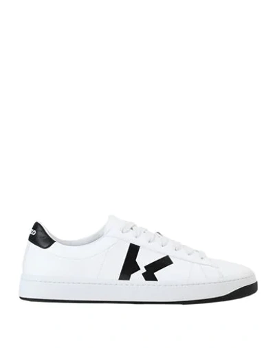 Shop Kenzo Basket Basse Man Sneakers White Size 9 Bovine Leather