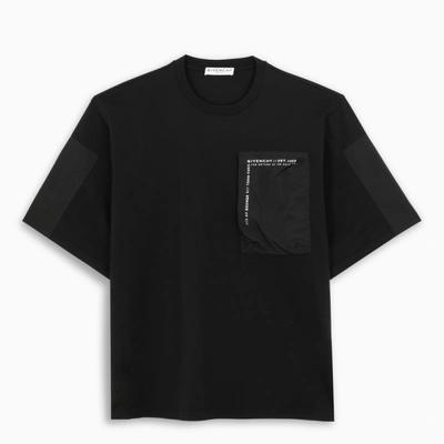 Shop Givenchy Black T-shirt With Logoed Patch