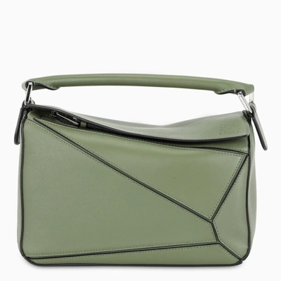 Shop Loewe Green Small Puzzle Bag