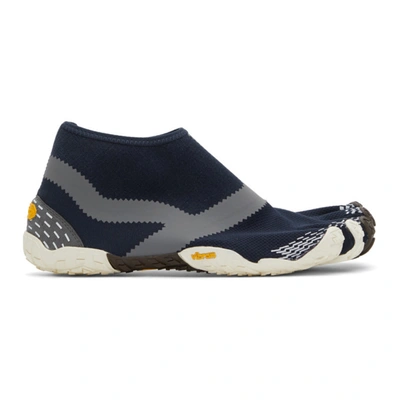 Shop Suicoke Navy & Grey Vibram Edition Nin-lo-m Fivefingers Sneakers In Navy/gray