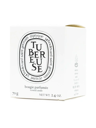 Shop Diptyque Mini Tubereuse Candle In Neutrals