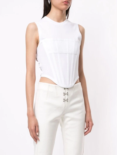 Shop Dion Lee Corset Design Tank Top In White