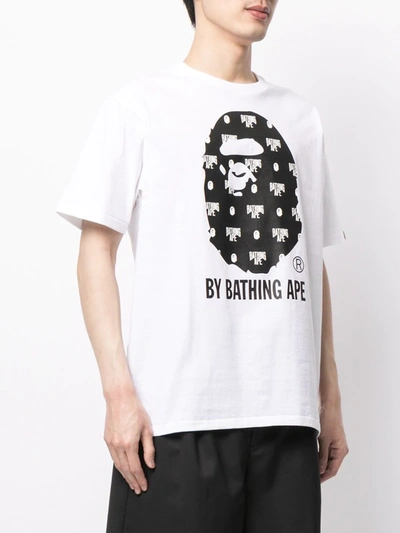 Shop A Bathing Ape Graphic Print T-shirt In White