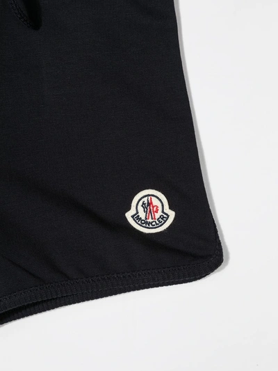 Shop Moncler Logo-patch Shorts In Blue