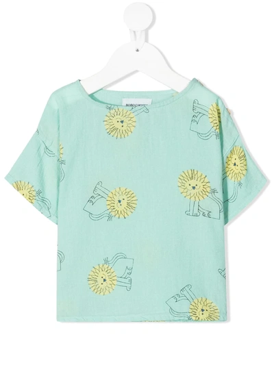 Shop Bobo Choses Lion-print T-shirt In Green