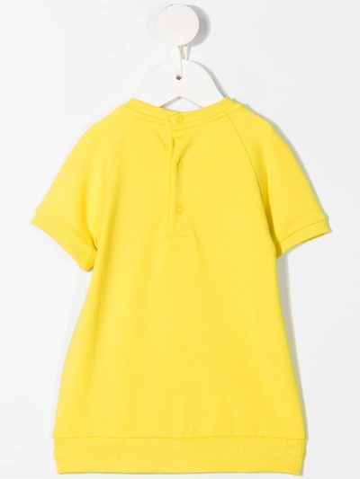 Shop Moschino Bear-motif Short-sleeved Jersey In Yellow