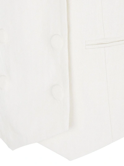 Shop Fendi Double-breasted Sleeveless Jacket In White