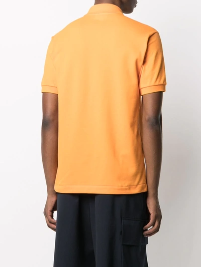 Shop Lacoste Logo-patch Cotton Polo Shirt In Orange