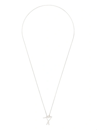 Shop Ami Alexandre Mattiussi Ami De Coeur Pendant Necklace In Silver