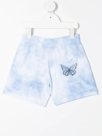 Shop Monnalisa Tie-dye Shorts In Blue