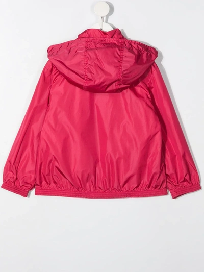 Shop Moncler Logo-trim Jacket In Pink