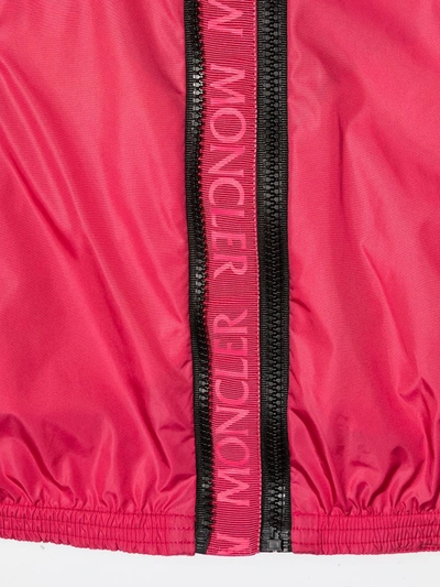 Shop Moncler Logo-trim Jacket In Pink