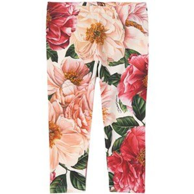 Shop Dolce & Gabbana Pale Pink Camelia Leggings