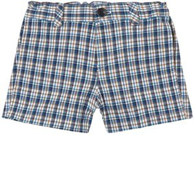Shop Bonpoint Blue Chequered Shorts