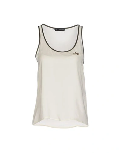 Dsquared2 Silk Top In Ivory