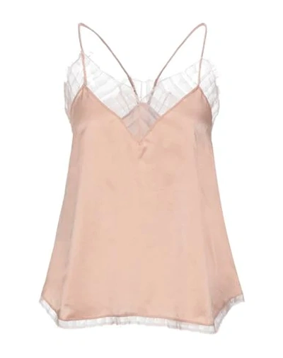 Shop Iro Woman Top Blush Size 10 Silk, Polyamide In Pink