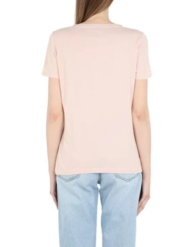 Shop Ninety Percent Classic Fit V Neck T Shirt Woman T-shirt Blush Size S Organic Cotton In Pink