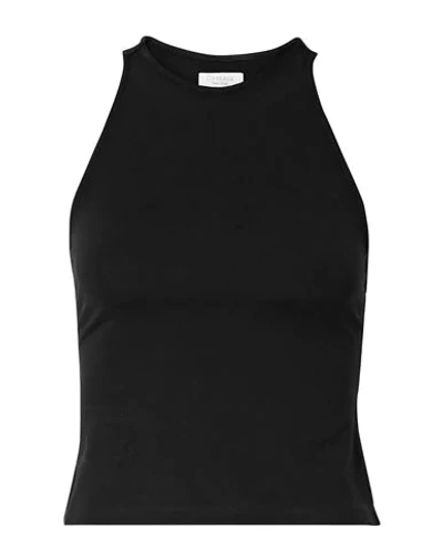 Shop Deveaux Woman Tank Top Black Size L Rayon, Nylon, Polyurethane