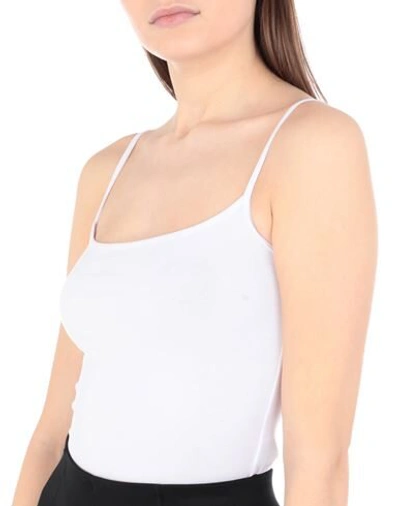 Shop Ninety Percent Wide Apex Thong Body Woman Tank Top White Size M Tencel, Elastane