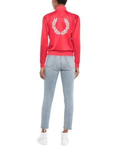 Shop Fred Perry Sweatshirts In Red