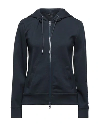 Shop Armani Exchange Woman Sweatshirt Midnight Blue Size Xs Polyester, Elastane