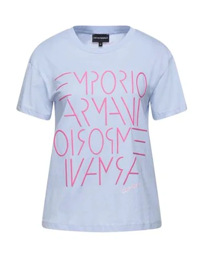 Shop Emporio Armani Woman T-shirt Lilac Size 10 Cotton In Purple