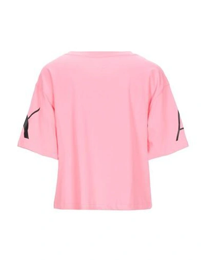 Shop Armani Exchange Woman T-shirt Pink Size Xl Cotton