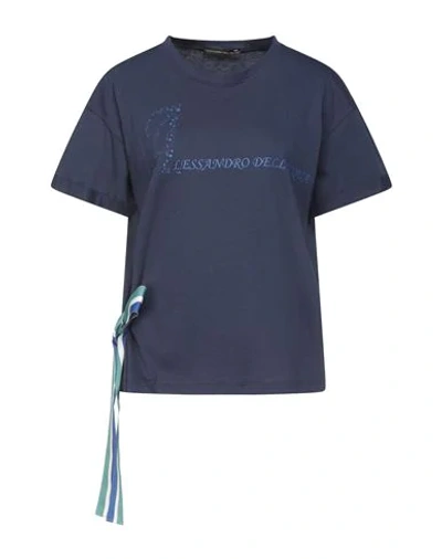 Shop Alessandro Dell'acqua T-shirt In Dark Blue