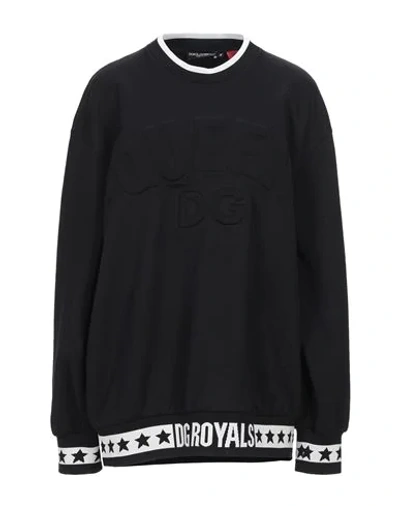 Shop Dolce & Gabbana Woman Sweatshirt Black Size 8 Cotton, Polyester, Elastane
