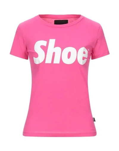 Shop Shoeshine T-shirts In Fuchsia