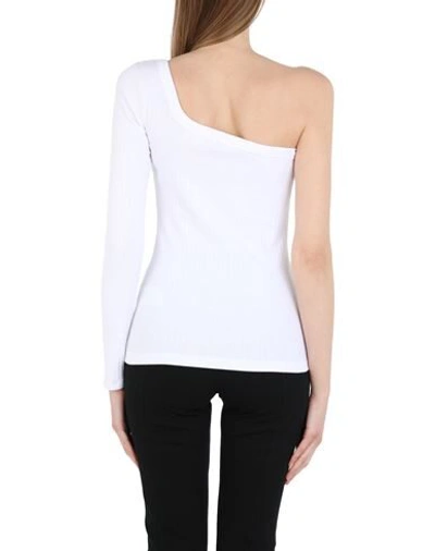 Shop Ninety Percent Org Ctn Rib One Sleeve Top Woman Top White Size L Organic Cotton, Elastane