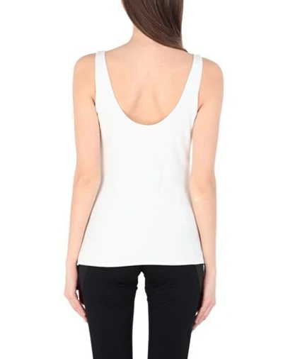 Shop Aday Tank Tops In Ivory