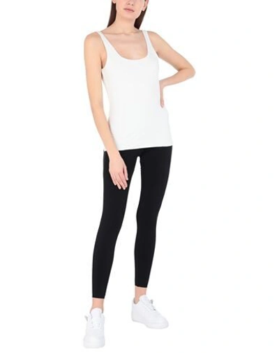 Shop Aday Tank Tops In Ivory