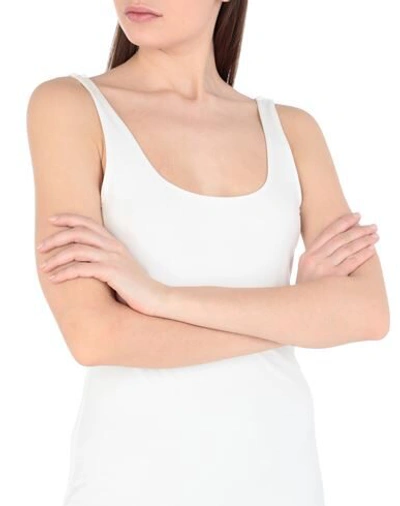 Shop Aday Tank Tops In Ivory