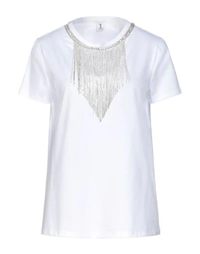 Shop 1-one Woman T-shirt White Size 6 Cotton, Elastane