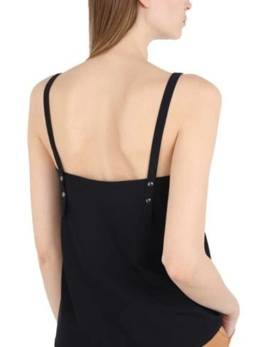 Shop Aday Tank Tops In Black