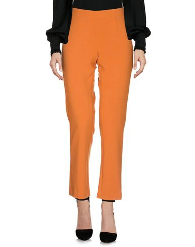 Shop Ca' Vagan Woman Pants Orange Size S Polyester, Viscose, Elastane