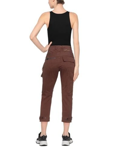 Shop Replay Cropped Pants In Cocoa