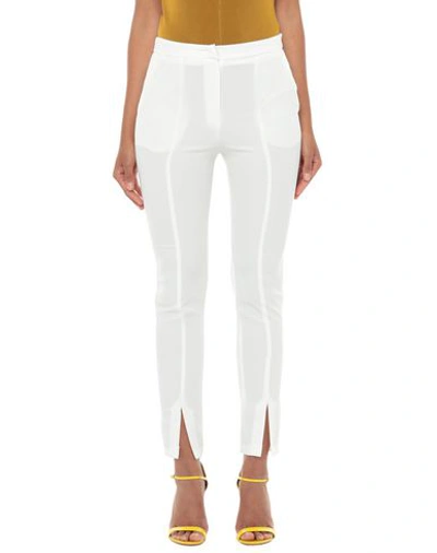 Shop Dixie Woman Pants White Size S Polyester, Elastane