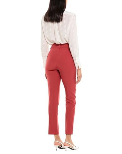 Shop Blumarine Woman Pants Brick Red Size 8 Polyester, Elastane