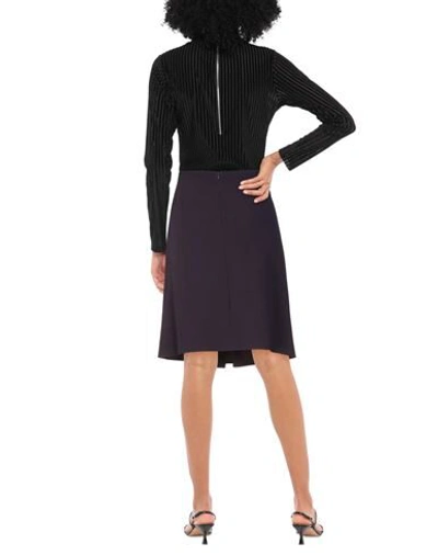 Shop Emporio Armani Woman Midi Skirt Dark Purple Size 8 Viscose, Acetate, Elastane, Polyester