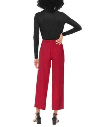 Shop Aspesi Woman Pants Garnet Size 8 Silk In Red