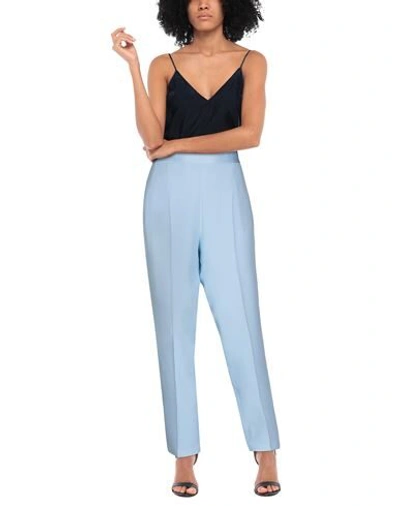 Shop Space Simona Corsellini Simona Corsellini Woman Pants Sky Blue Size 6 Acetate, Viscose