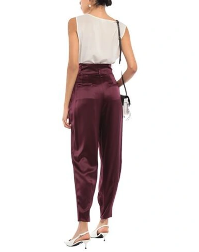 Shop Dolce & Gabbana Woman Pants Deep Purple Size 8 Silk, Elastane
