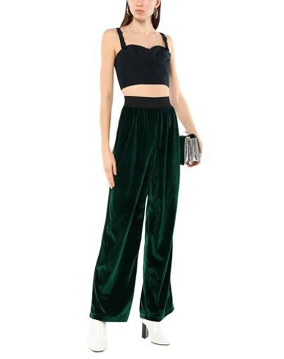 Shop Akep Casual Pants In Emerald Green