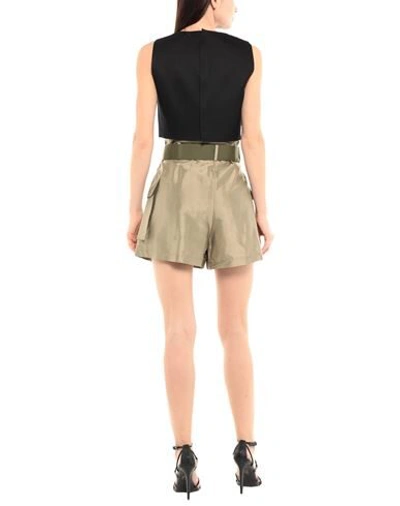 Shop Erika Cavallini Woman Shorts & Bermuda Shorts Military Green Size 8 Silk, Polyester