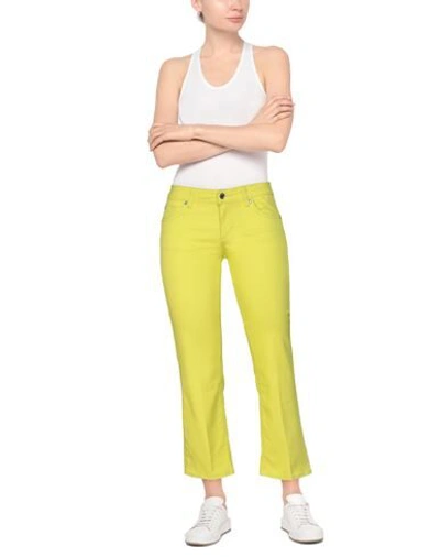 Shop Liu •jo Woman Pants Acid Green Size 27 Cotton, Polyester, Elastane
