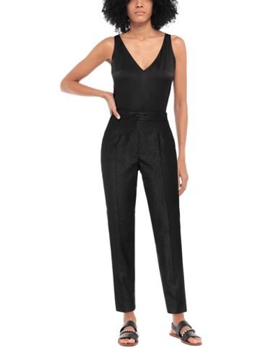 Dolce & Gabbana Woman Pants Black Size 10 Polyester, Cotton, Silk, Metallic Polyester In Black